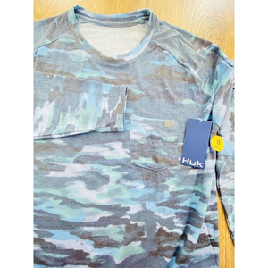 Huk Edisto Waypoint Camo Long Sleeve Fishing Shirt Men's Medium‎ Huk NWT